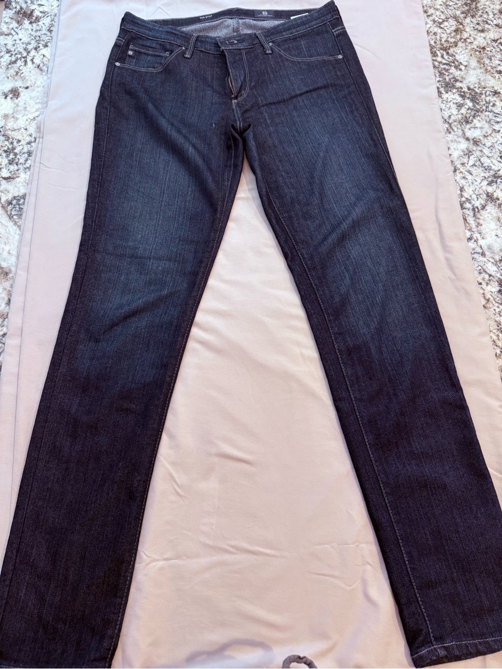 Ag Adriano Goldschmied Women's Dark Indigo Straight-Leg Jeans